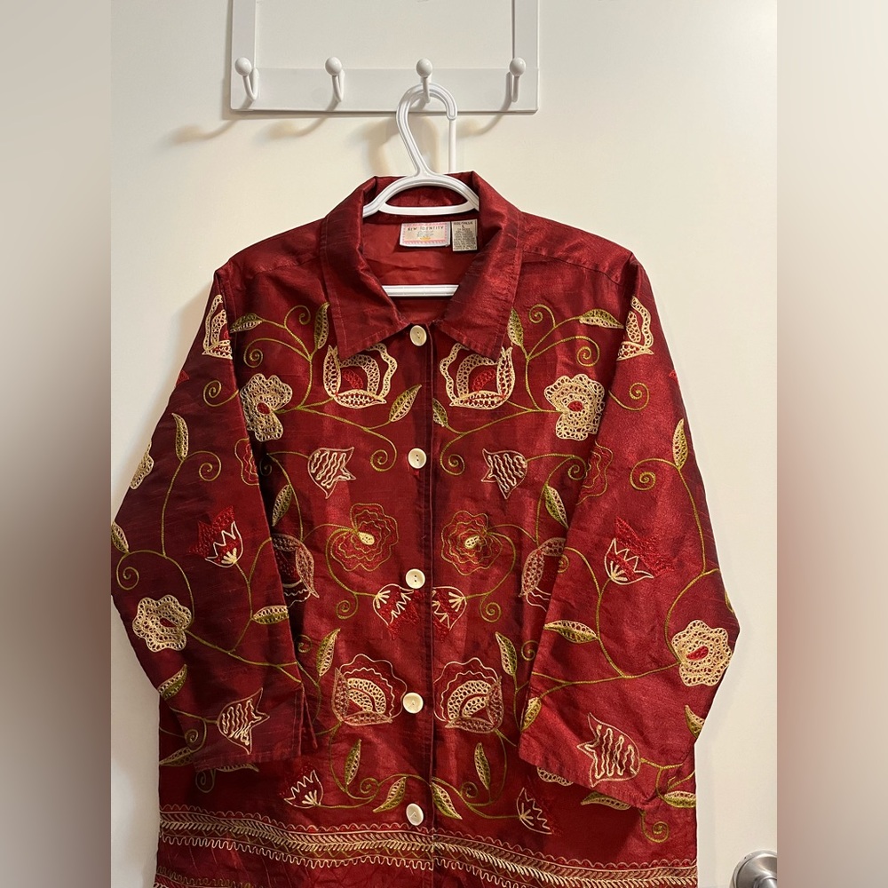 New Identity Burgundy Jacket size large
